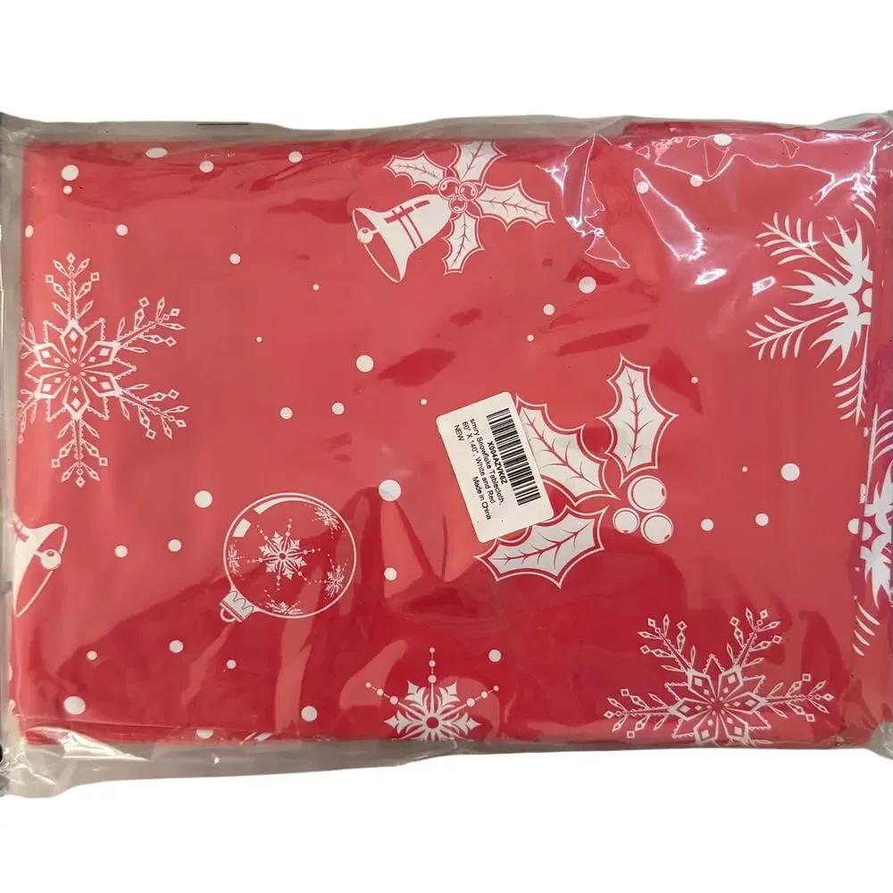 Smiry Plastic Waterproof Christmas Tablecloth NEW
